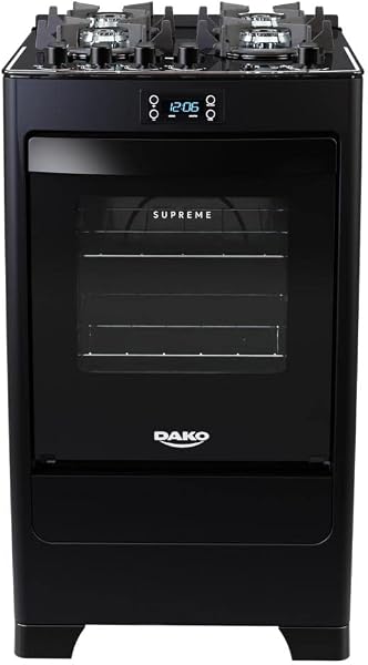 Fogão Dako Supreme Black Glass